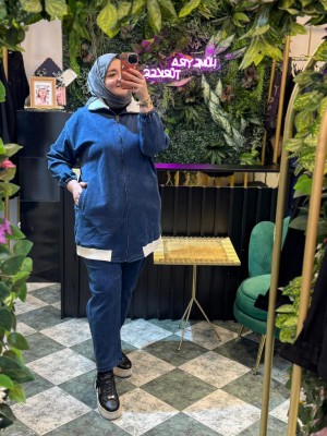 Tensel Büyük Beden Kot Takım  – Ceket & Pantolon 2’li Set