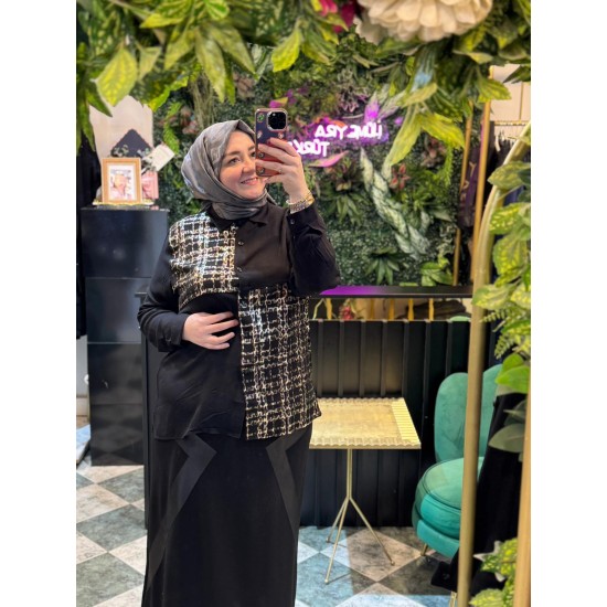 Rahat Kesim Büyük Beden  Tesettür Gömlek 