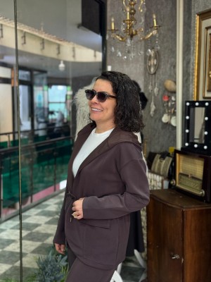 Kahverengi Modal Kumaş Takım